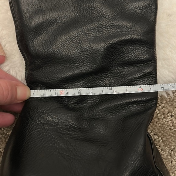 EUC Arnold Churgin Black Italian Handmade Leather Tall Kitten Heel / Pointed Toe - Picture 12 of 15